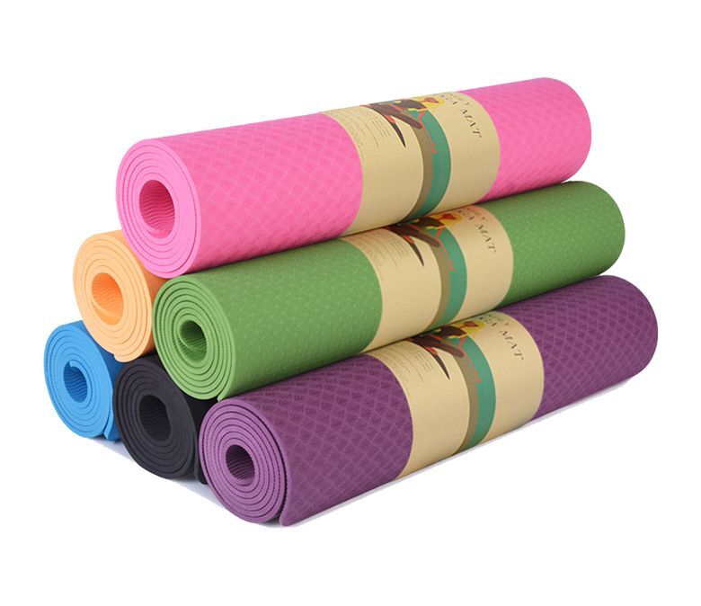 Premium Non-Slip TPE Yoga Mat with Carry Strap - Assorted Colours, 183 x 61 x 0.6cm