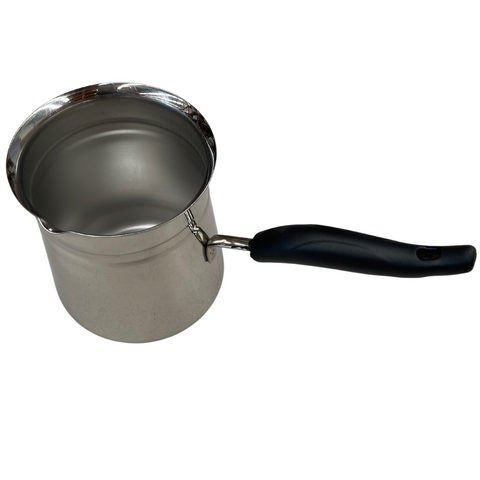 1.2L TURKISH COFFEE POT Milk Warmer Jug w Handle STAINLESS STEEL - SuperSaverAU - view 2