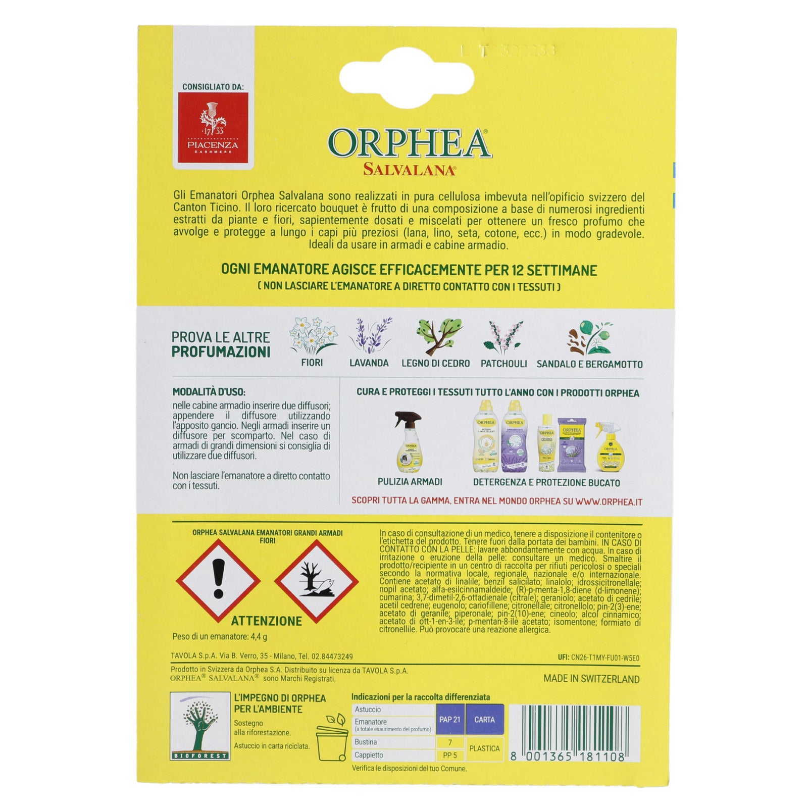 Orphea Clothes Protector Natural Floral Diffusers – 2 Pack
