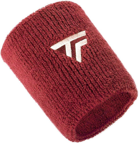 Tecnifibre XL Tennis Wristband Sweatband with Organic Cotton - Cardinal