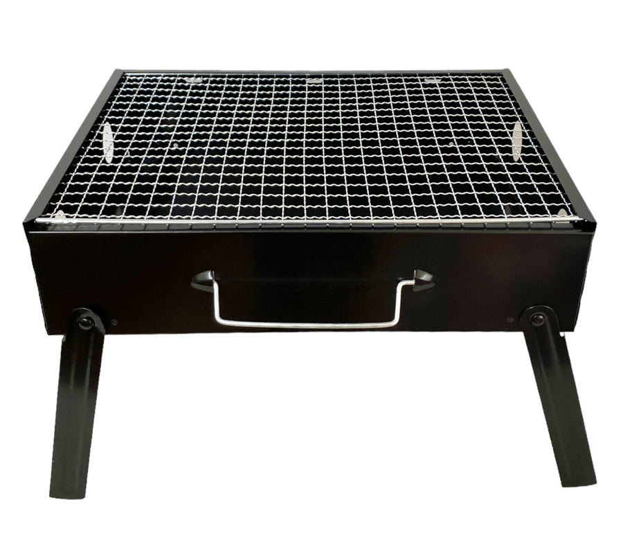 Premium Mini Portable Foldable Charcoal BBQ Grill - Matte Black