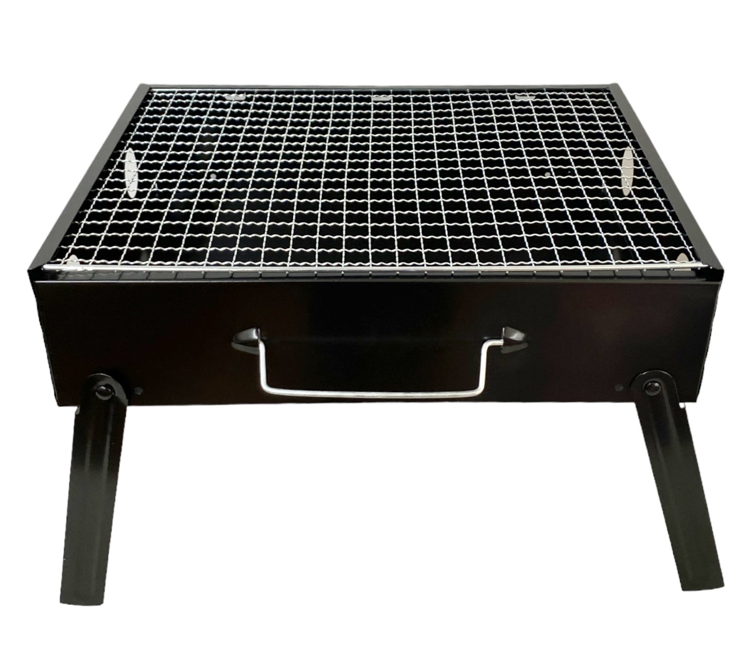 Premium Mini Portable Foldable Charcoal BBQ Grill - Matte Black