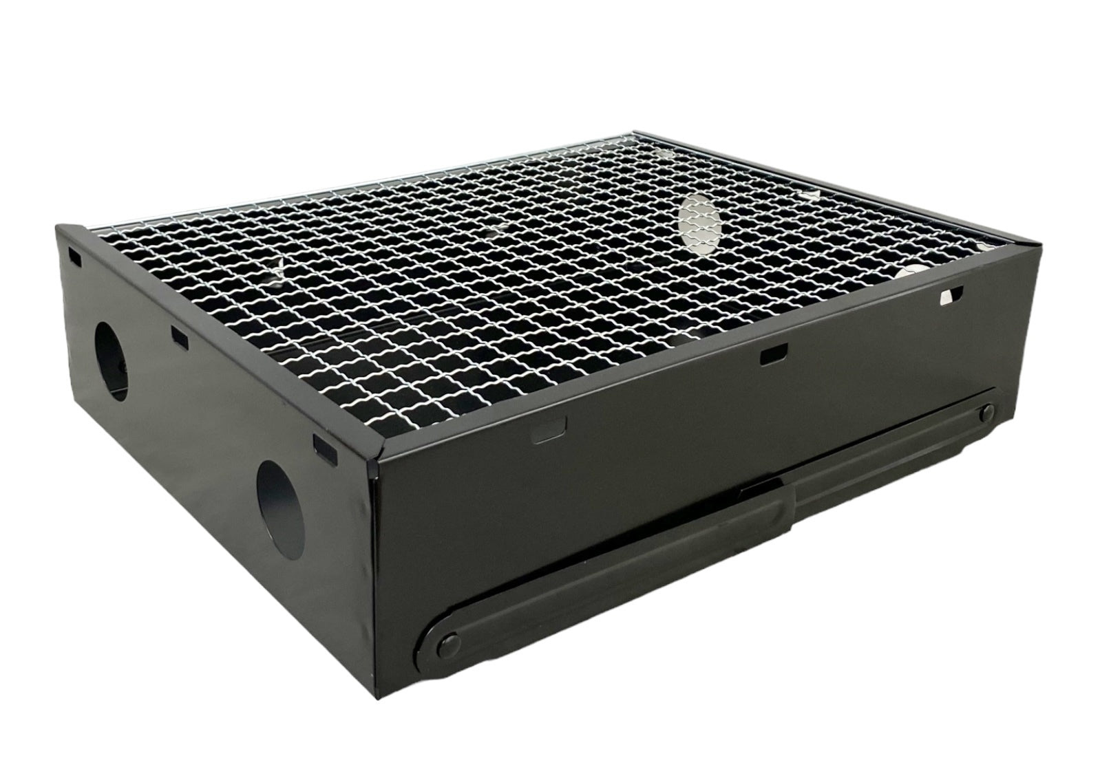 Premium Mini Portable Foldable Charcoal BBQ Grill - Matte Black