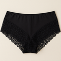 Premium Black Women's Lace Boyleg Full Briefs AU 16