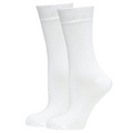 Premium 1 Pair White Bamboo Crew Business Socks 2-8