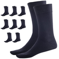 Premium 9 Pair Navy Bamboo Crew Business Socks 6-11