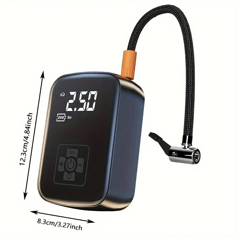 Rechargeable Car Tire Bike Air Pump Tire Inflator Portable Compressor Digital Cordles - SuperSaverAU - view 6