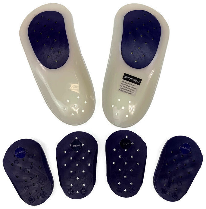 WALKFIT 3/4 Orthotic Insoles Blue Size C with Cushioning and Odour Protection