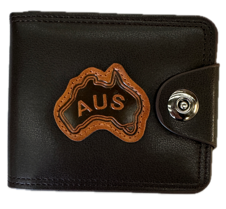 Classic Brown Souvenir Wallet by Premium - Embossed AUS Design - SuperSaverAU - view 1
