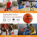 Premium Classic Rubber Training Basketball - Black/Orange, Size 7