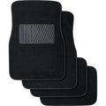 Premium Universal Heavy Duty Black Carpet Car Floor Mats 4 Piece Set