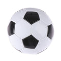 Premium Classic Machine-Sewn PVC Soccer Ball - Black/White, Size 5