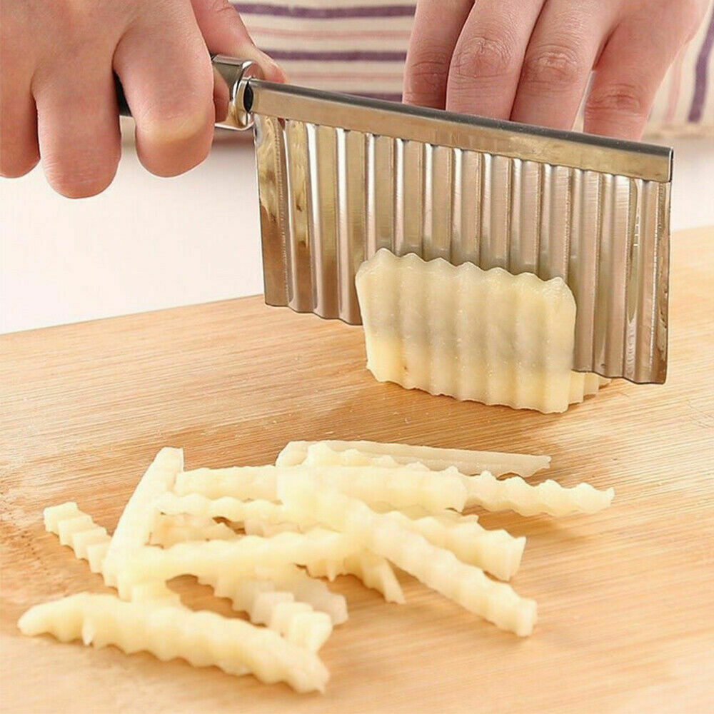 Premium Stainless Steel Ripple Jelly Knife Crinkle Cutter - 20.5cm