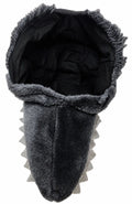 Premium Plush Wolf Hat with Open Mouth Design - Grey