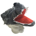 Premium Plush Wolf Hat with Open Mouth Design - Grey