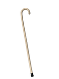 Wooden Lacquered Walking Stick 93cm - Sturdy, Varnished, Nonslip Ferrule, Beige - SuperSaverAU - view 3