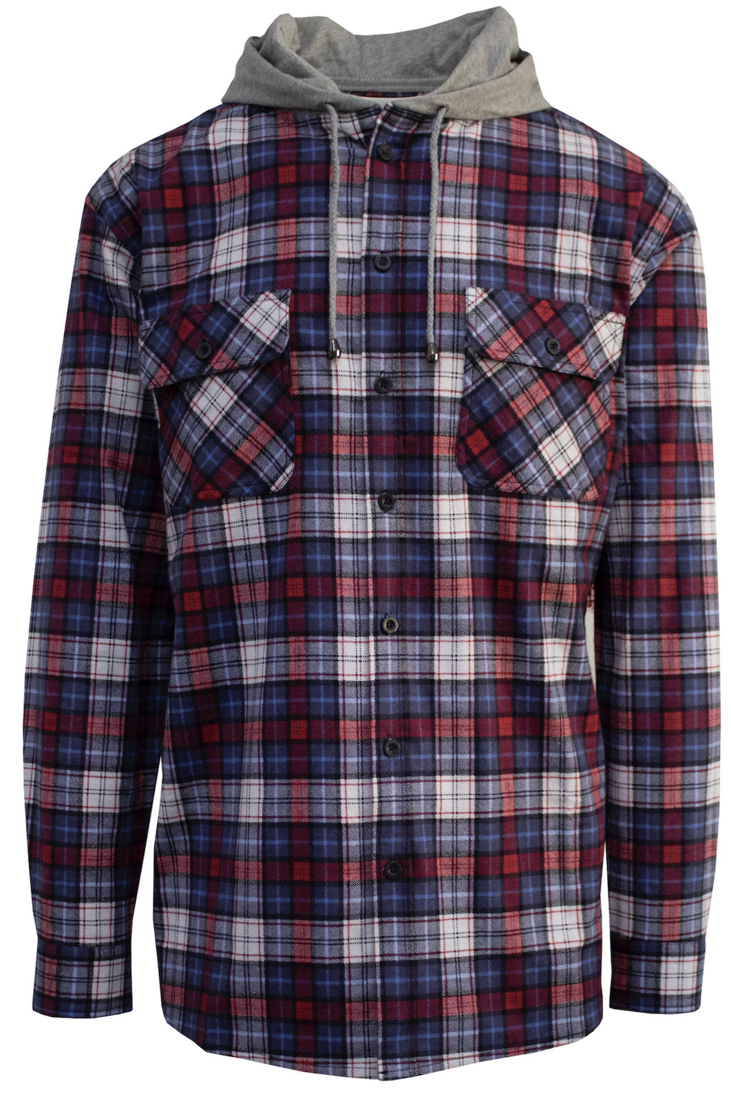 Premium Men's Cotton Flannelette Hooded Shirt M