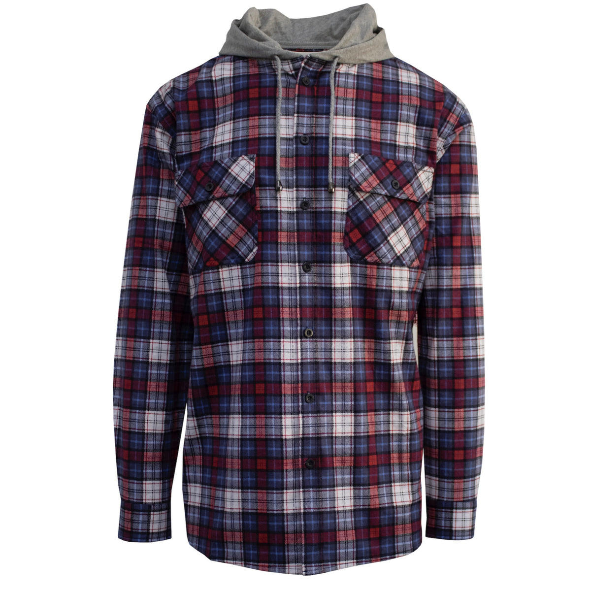 Premium Men's Cotton Flannelette Hooded Shirt S