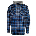 Premium Men's Turquoise Cotton Flannelette Hooded Shirt S