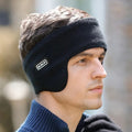 Black Winter Earmuffs for Men - Warm Ear Cover Protection - Running Headband - SuperSaverAU - view 3