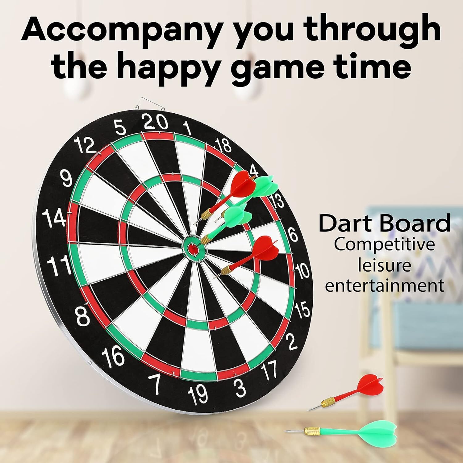 15" Professional Dartboard Set with Steel Darts - Double-Sided - SuperSaverAU - view 5