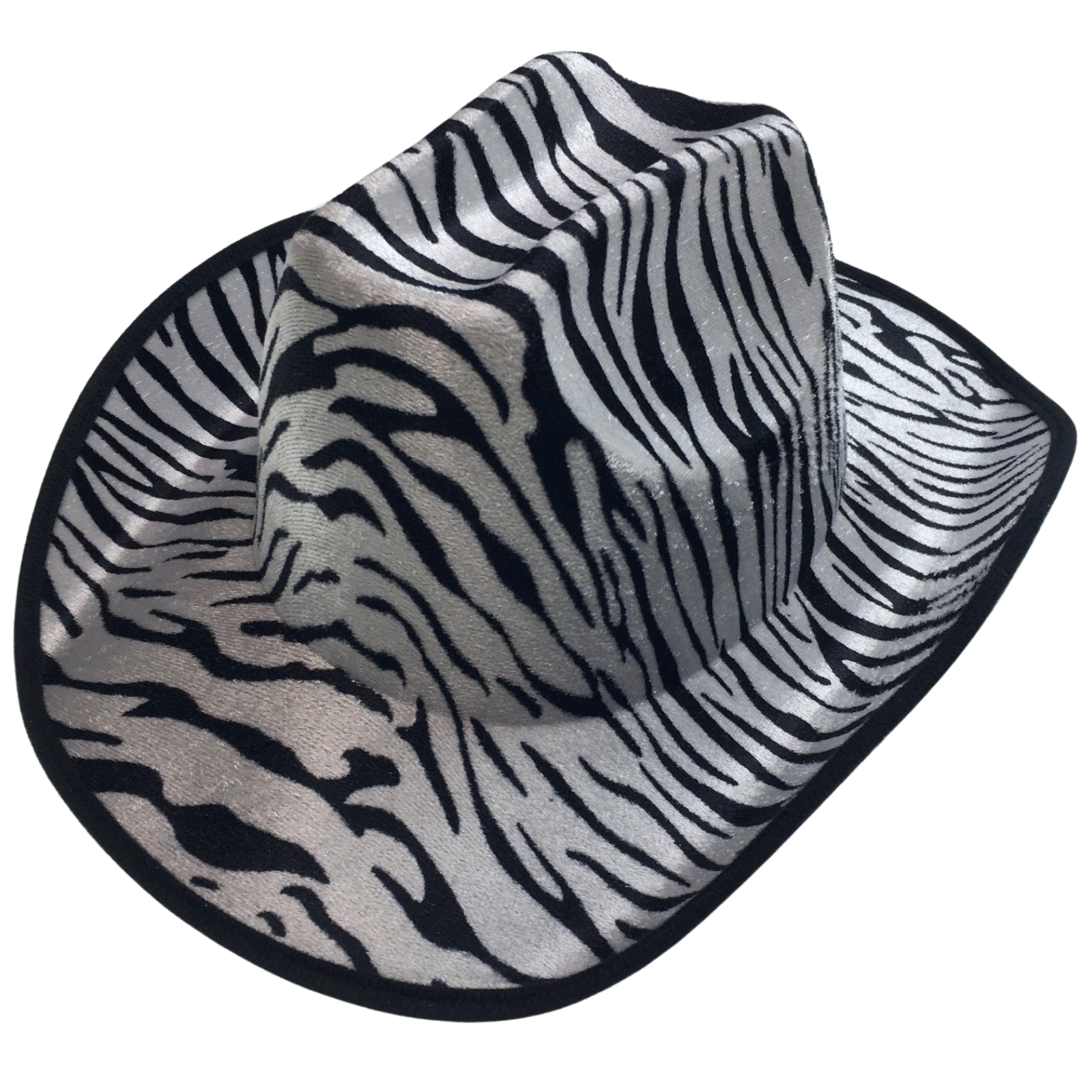 Premium Zebra Print Cowboy Hat for Adult Costume