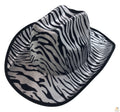 Premium Zebra Print Cowboy Hat for Adult Costume