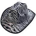 Premium Zebra Print Cowboy Hat for Adult Costume