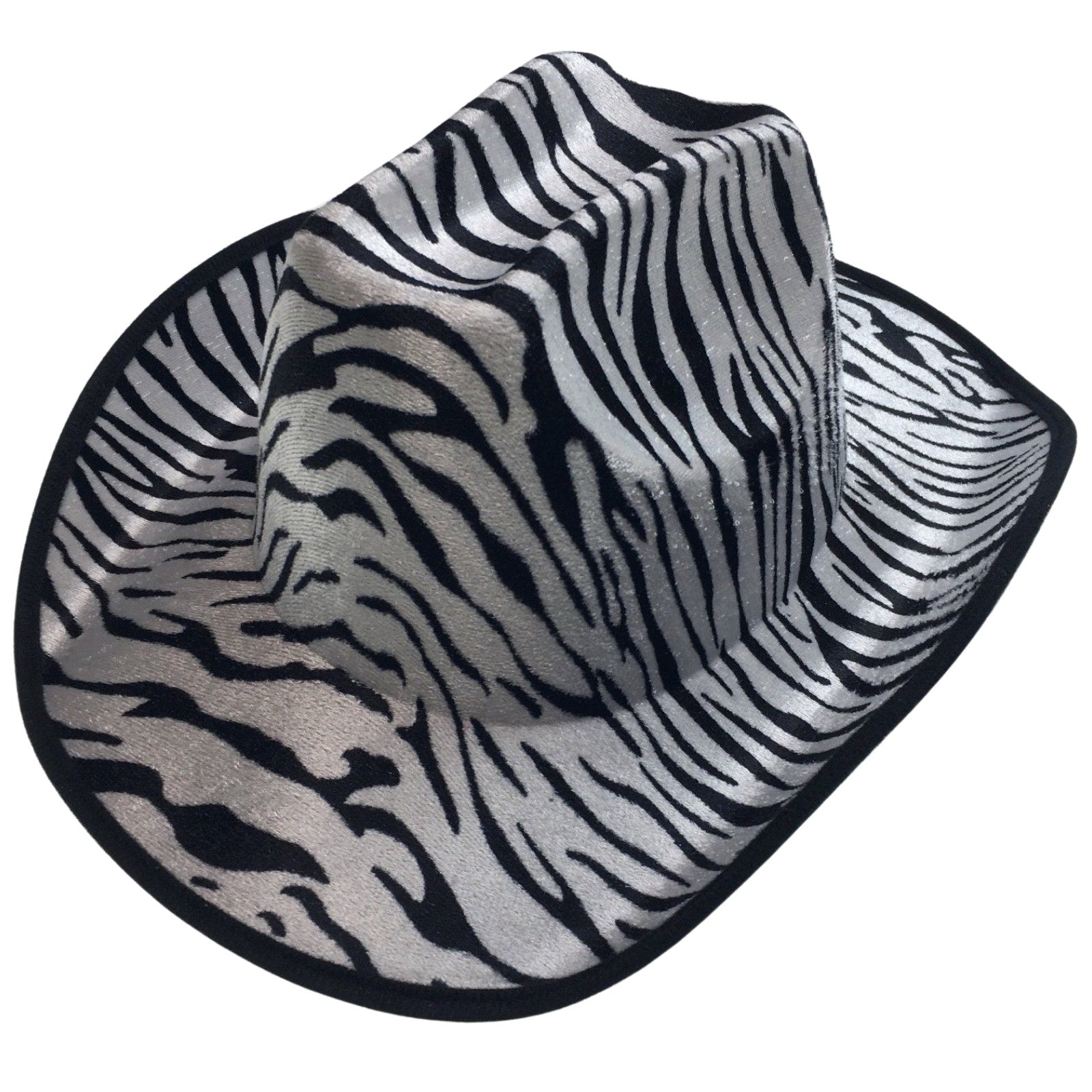 Premium Zebra Print Cowboy Hat for Adult Costume