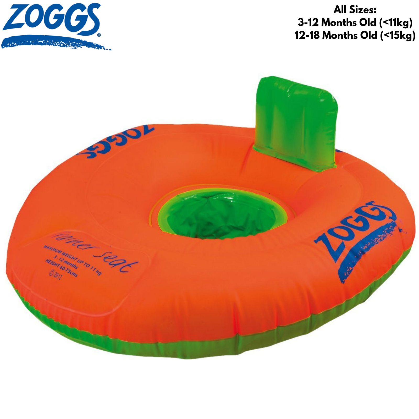 ZOGGS Stage 1 Trainer Seat Kids Swimming Floatie - 3-12 Months