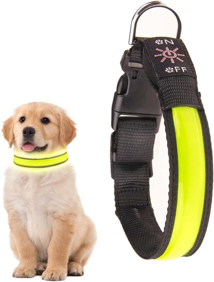 Living Today 50cm Rechargeable LED Pet Collar - Bright, Adjustable, Durable