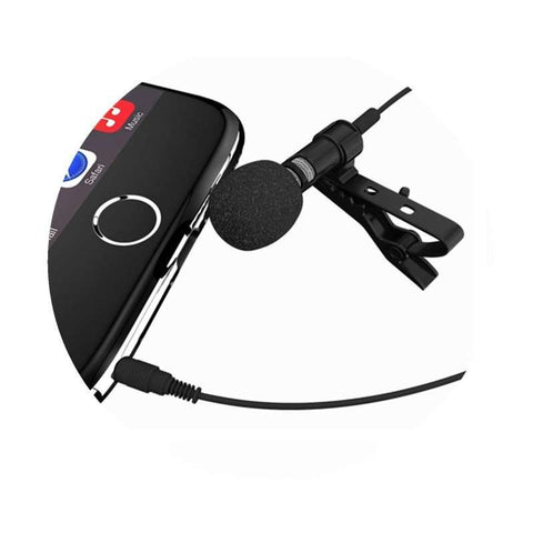 Hridz 3.5mm Clip-On Lavalier Lapel Microphone for Mobile Phones