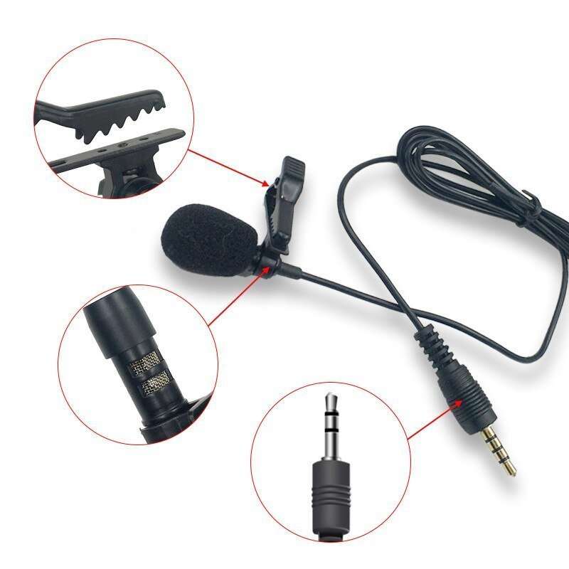 Hridz 3.5mm Clip-On Lavalier Lapel Microphone for Mobile Phones