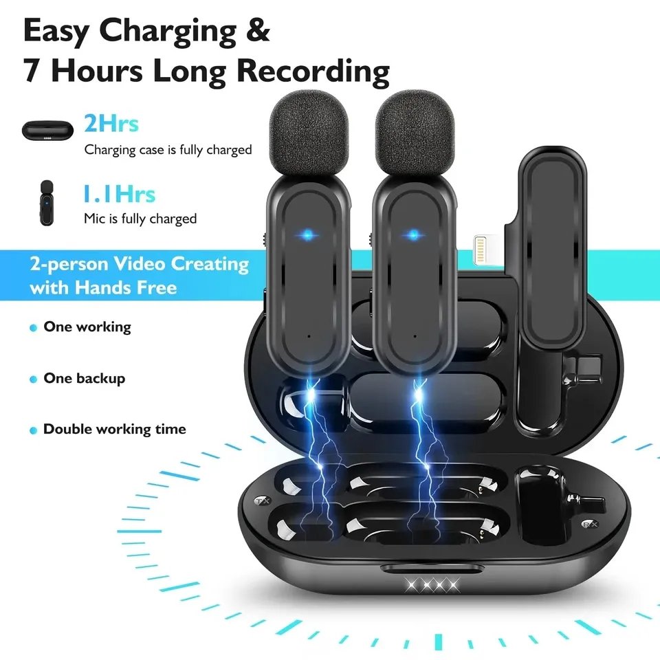 HRIDZ Wireless Lavalier Microphone for iPhone & iPad