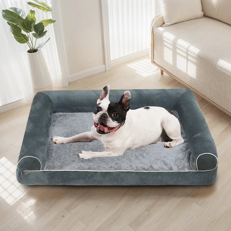 PawfectFriend XL Orthopedic Dog Bed - 3-Side Bolster, Removable Cover, Calming Mattress