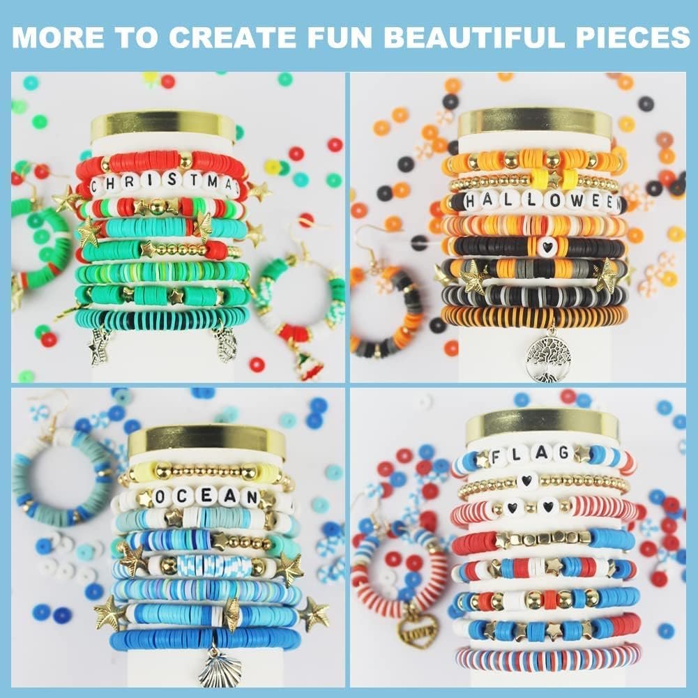 THELI-CRAFT 6000pcs Polymer Clay Beads Set, 24 Colors, Jewelry Making Kit - SuperSaverAU - view 3