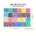 10800pcs Clay Beads Jewelry Making Kit - 72 Colors Heishi Spacer Beads - SuperSaverAU - view 4