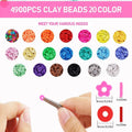 TheliCraft 5300pcs Clay Beads Bracelet Making Kit - 20 Colours, Smiley Face Beads - SuperSaverAU - view 1