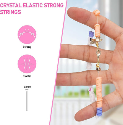 TheliCraft 5300pcs Clay Beads Bracelet Making Kit - 20 Colours, Smiley Face Beads