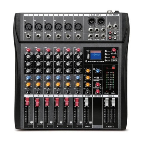 Hridz CT-60S 6-Channel Bluetooth USB Audio Mixer