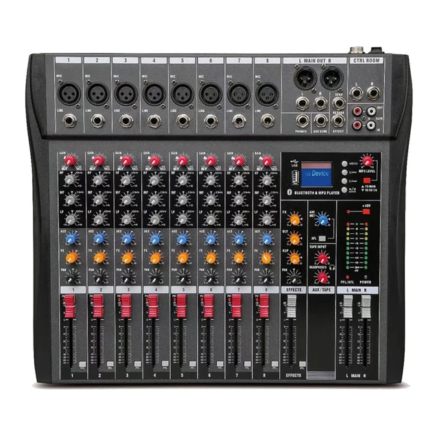 Hridz CT-80S 8-Channel Bluetooth USB Audio Mixer