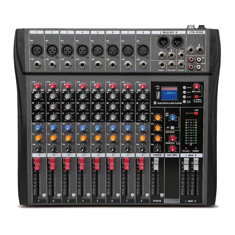 Hridz CT-80S 8-Channel Bluetooth USB Audio Mixer