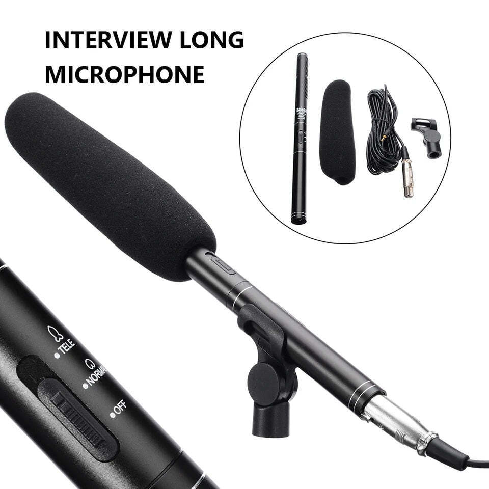 Premium HZ-320 Professional Shotgun Condenser Microphone with 7m Cable