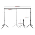 Premium 2.6m x 3m Heavy Duty Photography Backdrop Support System