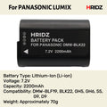 Hridz DMW-BLK22 Battery and Dual Charger Combo for Panasonic LUMIX