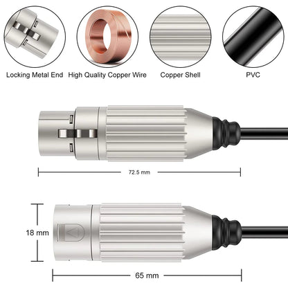 7m Hridz XLR Cable Male To Female Audio Output and Input Apply To KTV Microphone