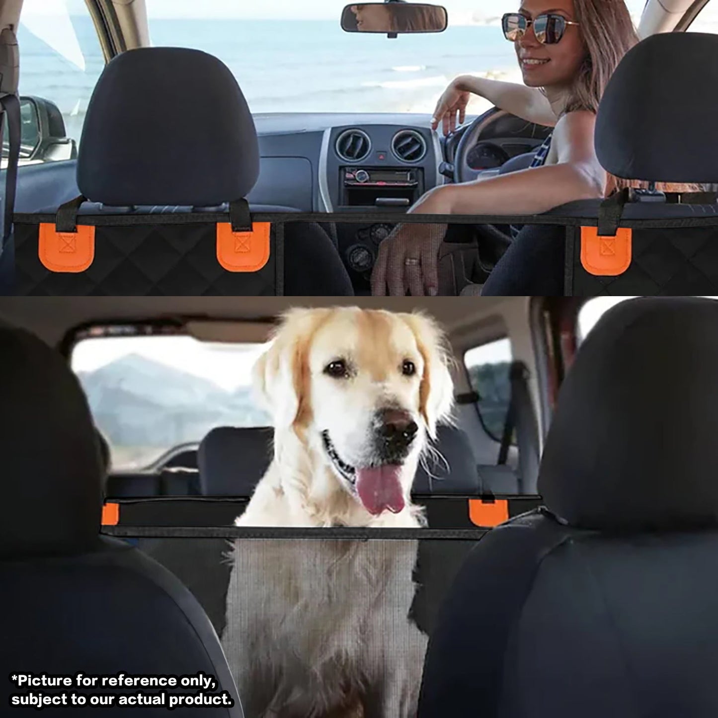 PawfectFriend Hard Bottom Car Back Seat Extender Hammock for Dogs – 63x132cm Waterproof