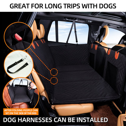PawfectFriend Hard Bottom Car Back Seat Extender Hammock for Dogs – 63x132cm Waterproof