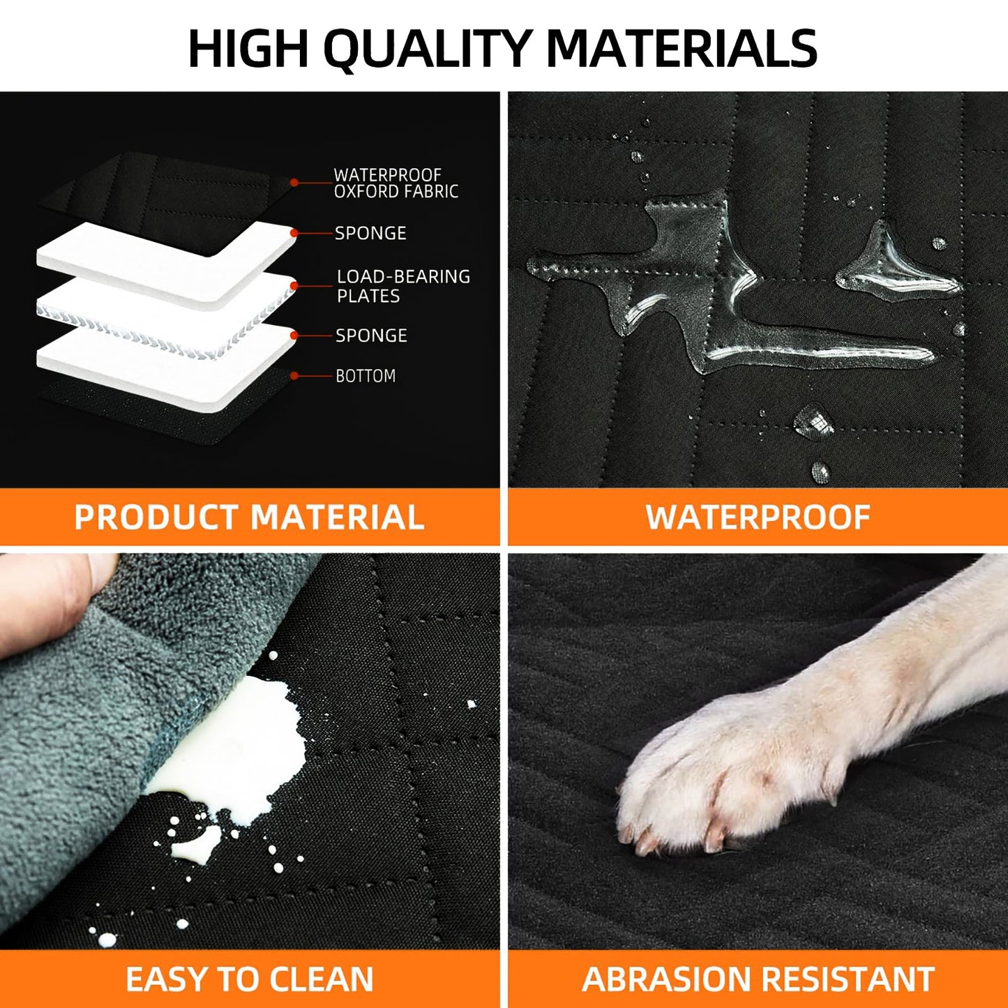 PawfectFriend Hard Bottom Car Back Seat Extender Hammock for Dogs – 63x132cm Waterproof