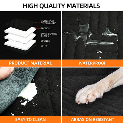 PawfectFriend Hard Bottom Car Back Seat Extender Hammock for Dogs – 63x132cm Waterproof